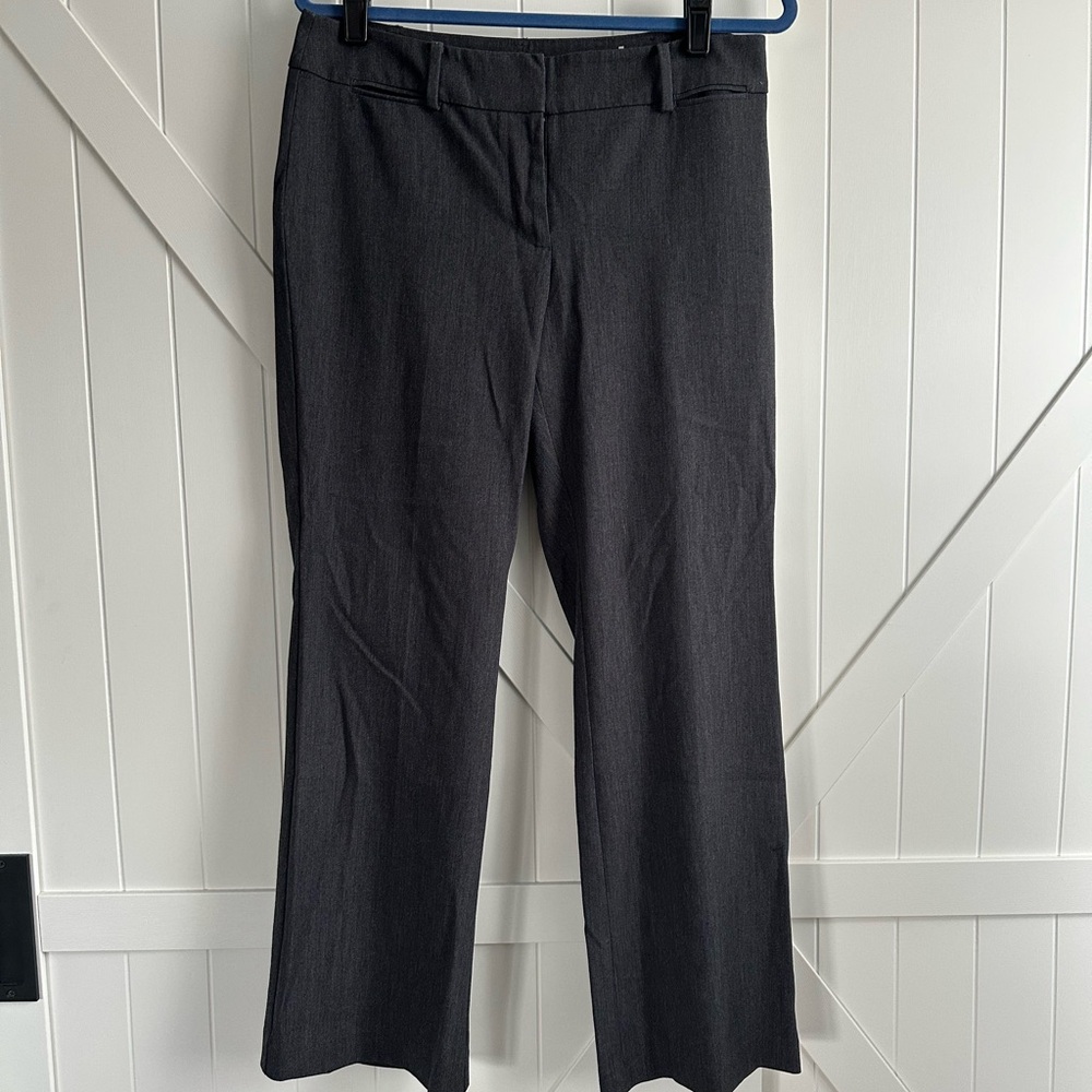LOFT Outlet Curvy Petite 8P Gray Dress Pants Stretch Career Work Trousers